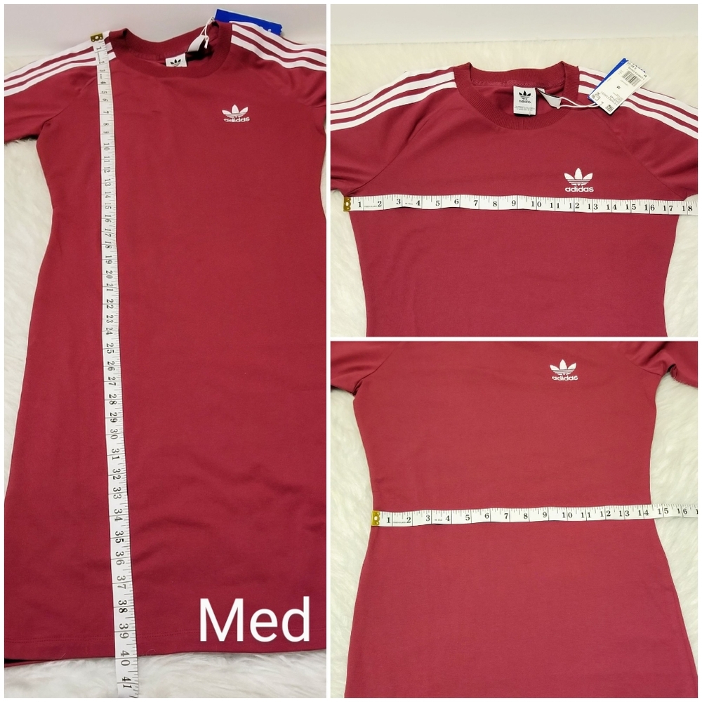 ADIDAS Originals Three Stripe Midi Ruby Dress - Picture 16 of 16